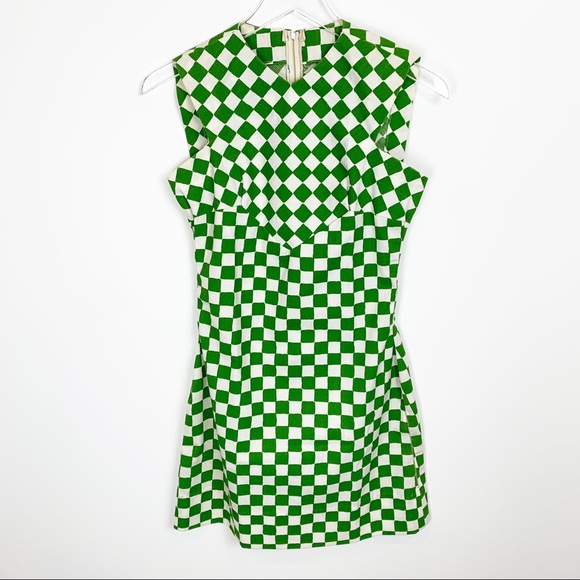 Vintage Dresses & Skirts - Vintage | 1960's Handmade Retro GoGo Checkerboard Mini Dress